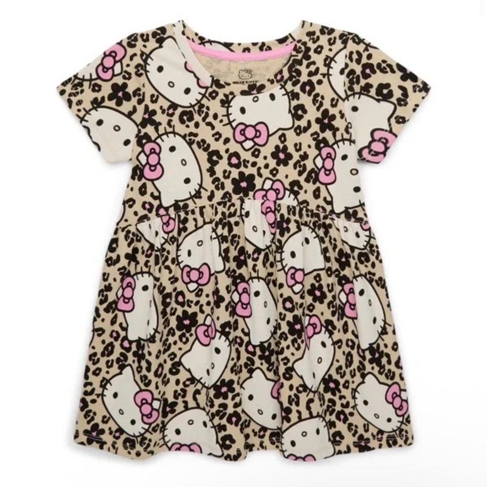 Hello Kitty 5T Leopard print and Pink Patterned Dress
